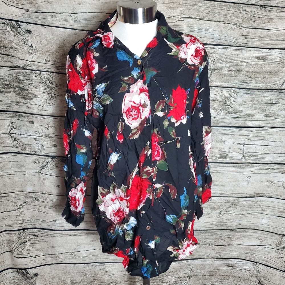 urban mangoz Floral Button Down Shirt